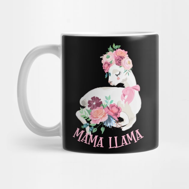 Mama Llama - Cute Alpaca Floral by Animal Specials